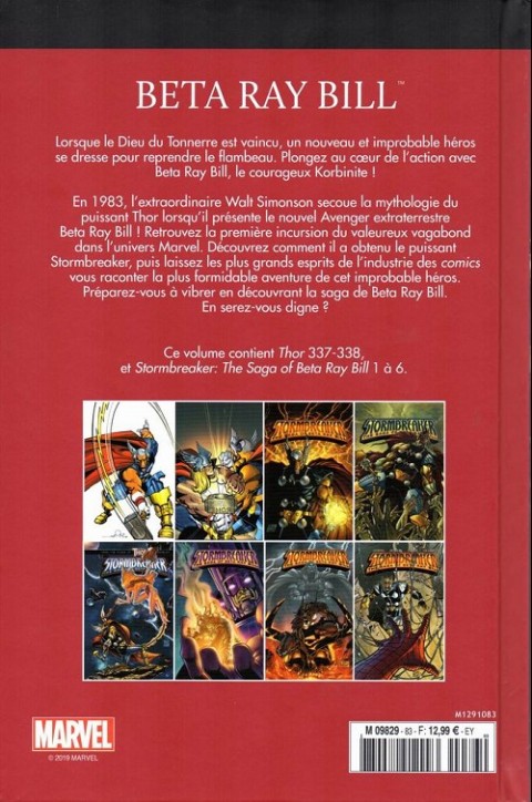Verso de l'album Le meilleur des Super-Héros Marvel Tome 83 Beta ray bill
