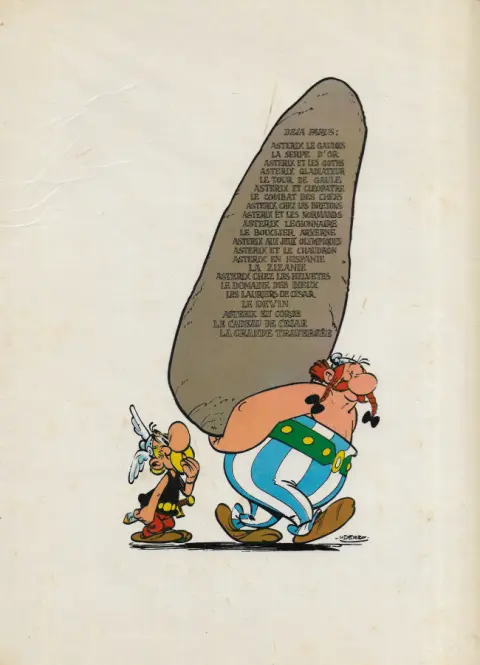 Verso de l'album Astérix Tome 20 Astérix en Corse