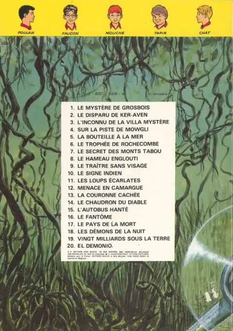 Verso de l'album La Patrouille des Castors Tome 18 Les démons de la nuit