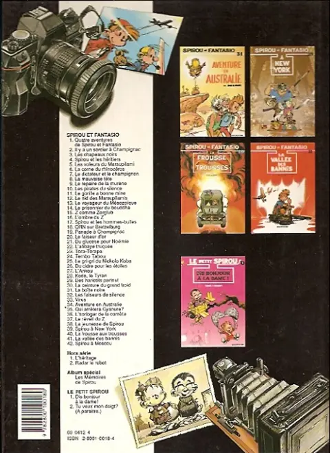 Verso de l'album Spirou et Fantasio Tome 16 L'ombre du Z