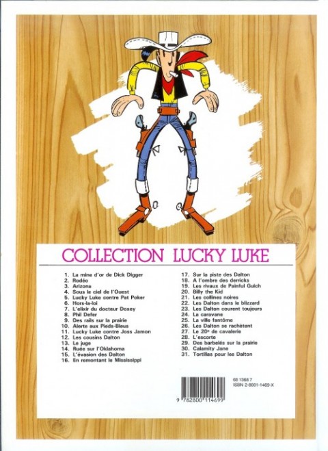 Verso de l'album Lucky Luke Tome 29 Des barbelés sur la prairie