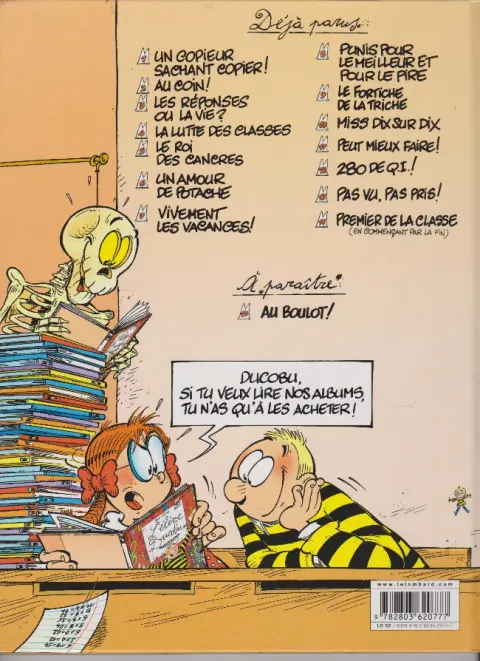 Verso de l'album L'Élève Ducobu Tome 11 Peut mieux faire !