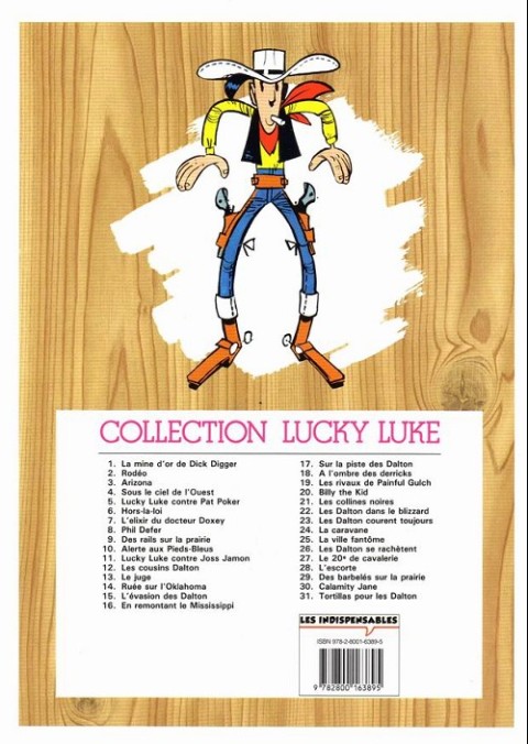 Verso de l'album Lucky Luke Tome 22 Les Dalton dans le blizzard