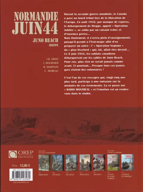 Verso de l'album Normandie juin 44 Tome 5 Juno Beach - Dieppe