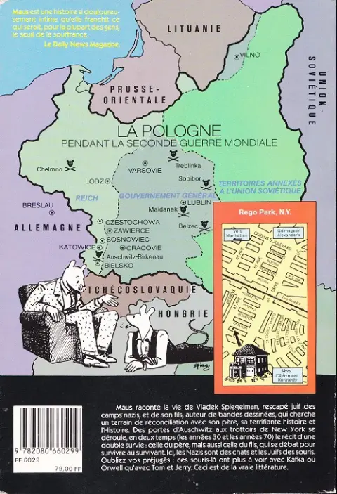 Verso de l'album Maus Tome 1 Mon père saigne l'histoire