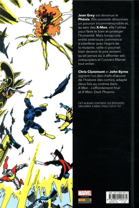 Verso de l'album X-Men - La Saga du Phénix Noir