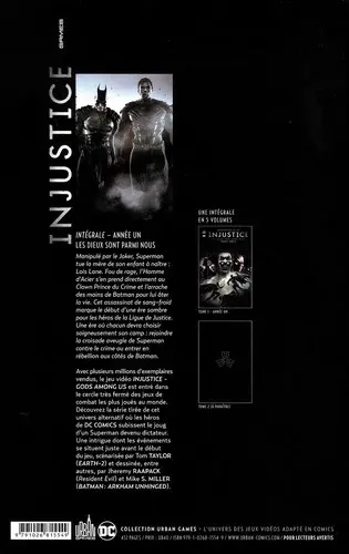 Verso de l'album Injustice - Les Dieux sont parmi nous Intégrale - Année un