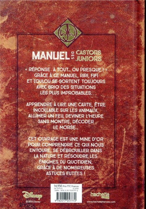 Verso de l'album Manuel des Castors Juniors Le véritable et authentique manuel des Castors juniors