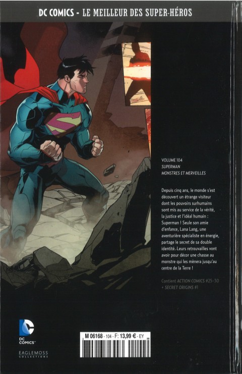 Verso de l'album DC Comics - Le Meilleur des Super-Héros Volume 104 Superman - Monstres et Merveilles