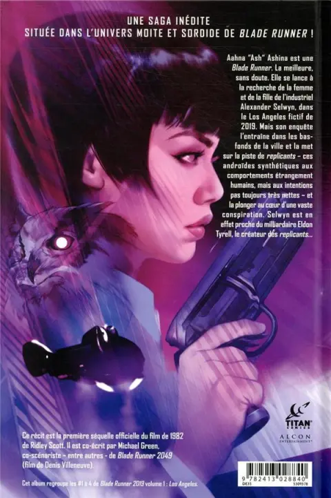 Verso de l'album Blade Runner 2019 Tome 1