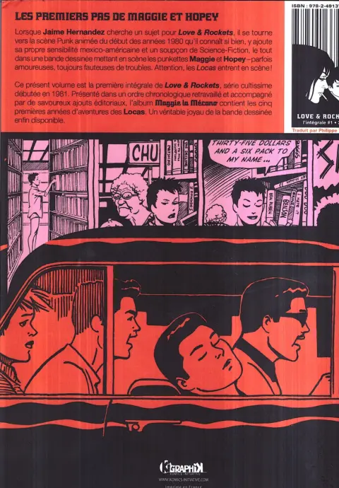 Verso de l'album Love & Rockets 1 Maggie la mécano