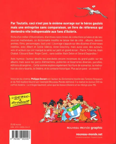 Verso de l'album Dictionnaire insolite d'Astérix