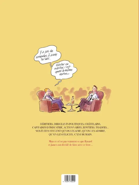 Verso de l'album Chères élites