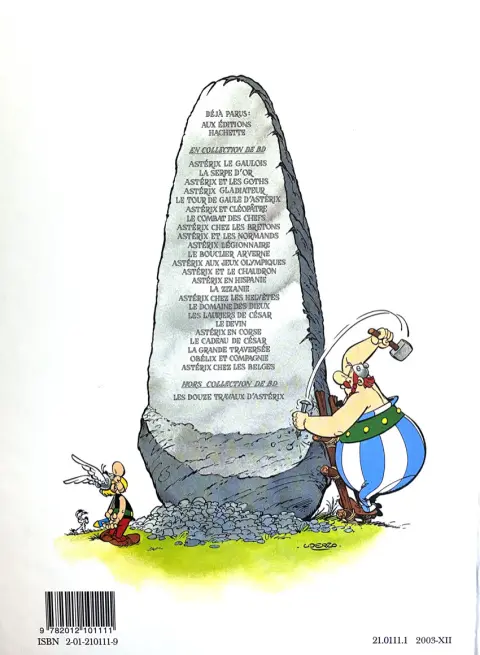 Verso de l'album Astérix Tome 6 Astérix et Cléopatre