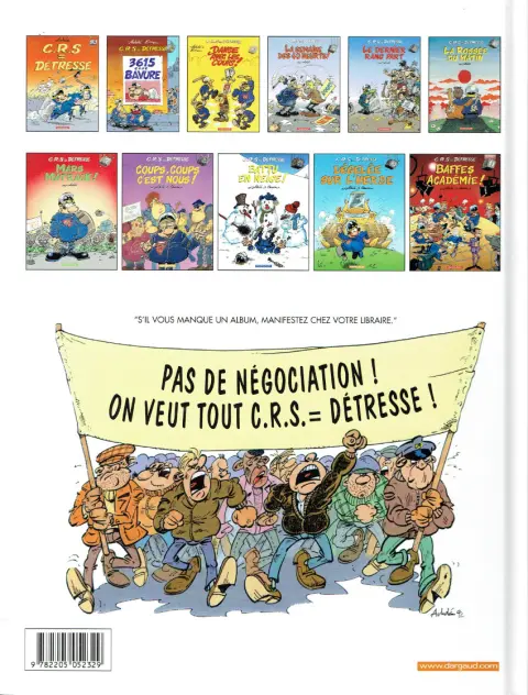 Verso de l'album CRS = Détresse Tome 10 Dégelée sur l'herbe