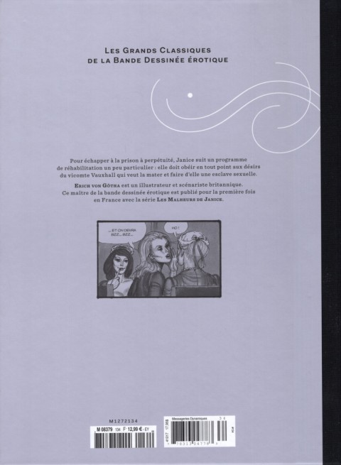 Verso de l'album Les Grands Classiques de la Bande Dessinée Érotique - La Collection Tome 134 Les Malheurs de Janice - tome 1