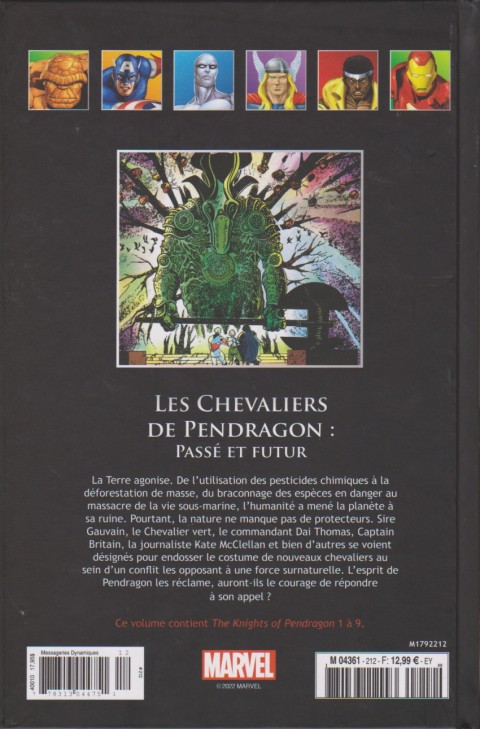 Verso de l'album Marvel Comics - La collection de référence Tome 212 Les Chevaliers de Pendragon : Passé et Futur