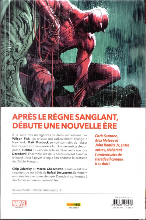 Verso de l'album Daredevil - Le poing rouge (I)