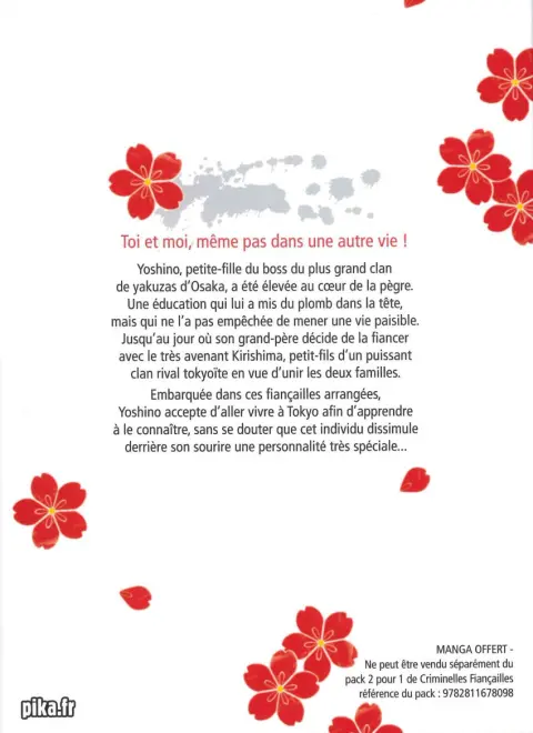 Verso de l'album Criminelles fiançailles 1