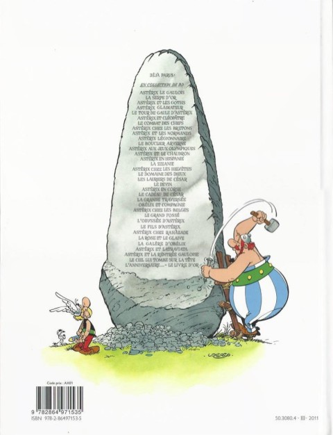 Verso de l'album Astérix Tome 32 Astérix et la rentrée gauloise