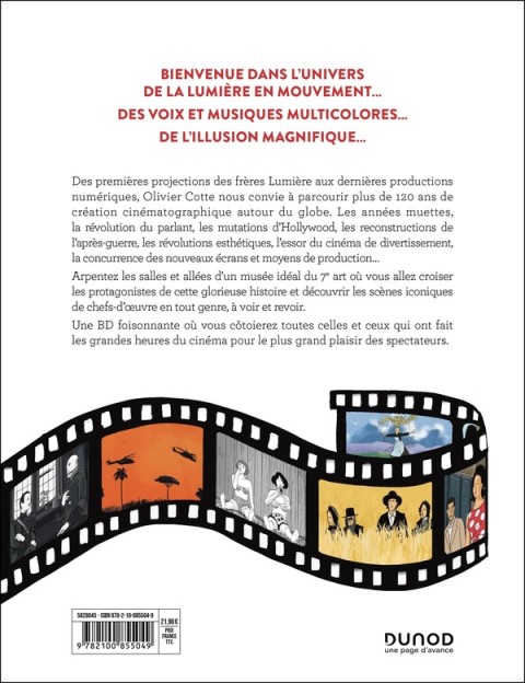 Verso de l'album Cinéphilix Une histoire du cinéma en BD