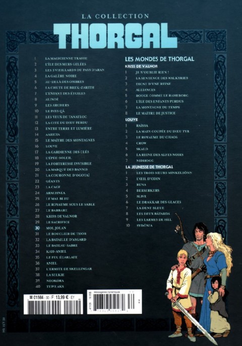 Verso de l'album Thorgal - La collection Tome 30 Moi, Jolan