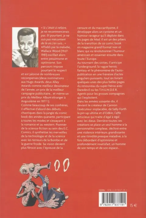 Verso de l'album Wallace Wally Wood, si c'était à refaire...
