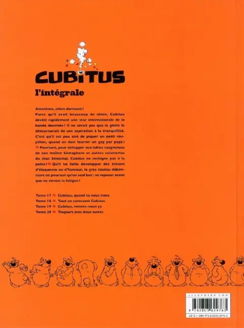 Verso de l'album Cubitus L'intégrale Tome 5