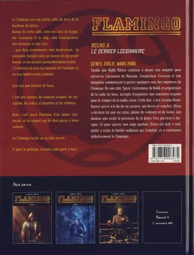 Verso de l'album Flamingo Tome 3 Le dernier légionnaire