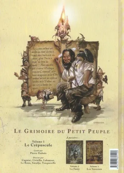 Verso de l'album Le Grimoire du petit peuple Tome 1 Le crépuscule