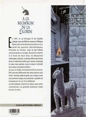 Verso de l'album À la recherche de la Licorne Tome 3 Finis africae