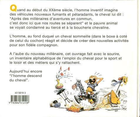 Verso de l'album de A à Z L'Équitation illustrée de A à Z