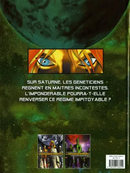 Verso de l'album L'Impondérable Tome 3 Les maîtres généticiens