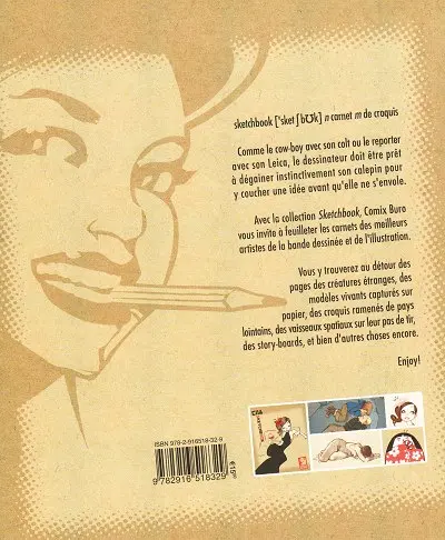 Verso de l'album Sketchbook - Comix Buro Sketchbook Ciia