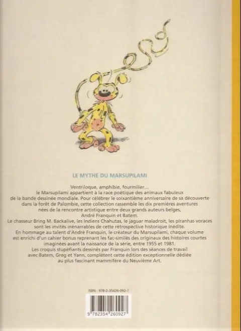 Verso de l'album Marsupilami Tome 9 Le papillon des cimes