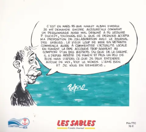 Verso de l'album Alban Dmerlu Journal Les Sables Alban Dmerlu met les voiles