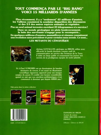 Verso de l'album Les Observateurs de la Terre 5 Les mutants du Cénozoïque