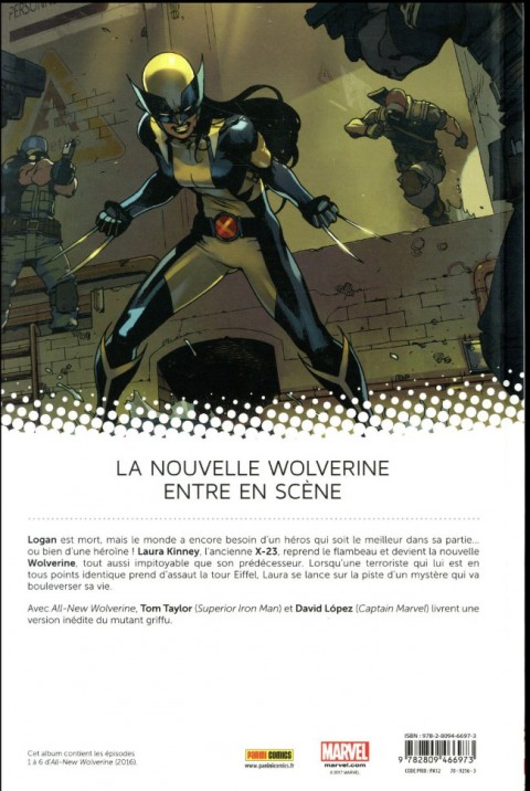 Verso de l'album All-New Wolverine Tome 1 Les quatre sœurs