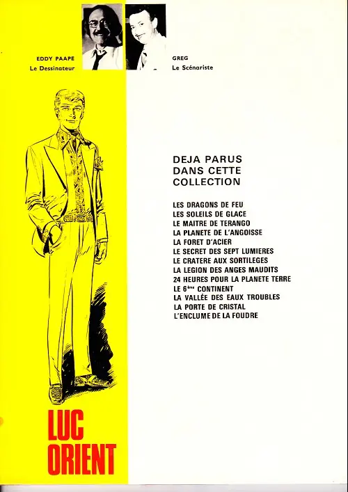 Verso de l'album Luc Orient Tome 8 La légion des anges maudits