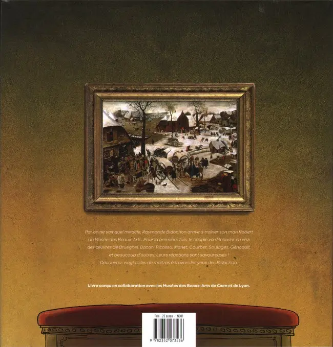 Verso de l'album Un jour au musée avec les Bidochon 1