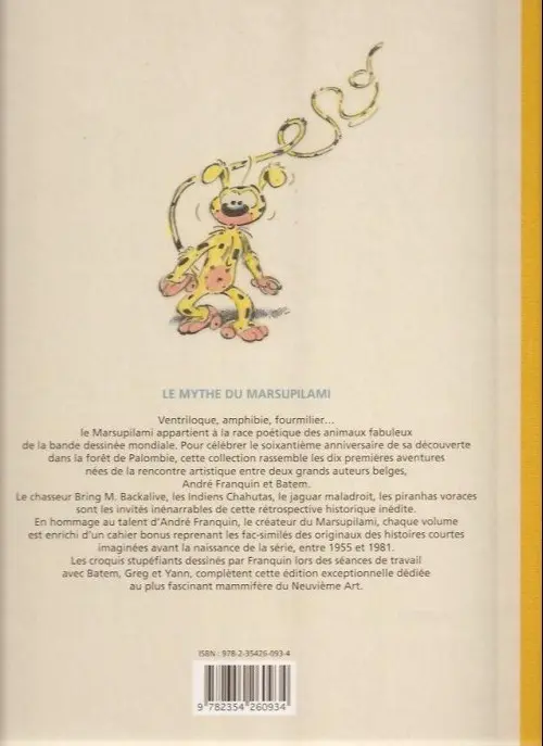 Verso de l'album Marsupilami Tome 10 Rififi en palombie