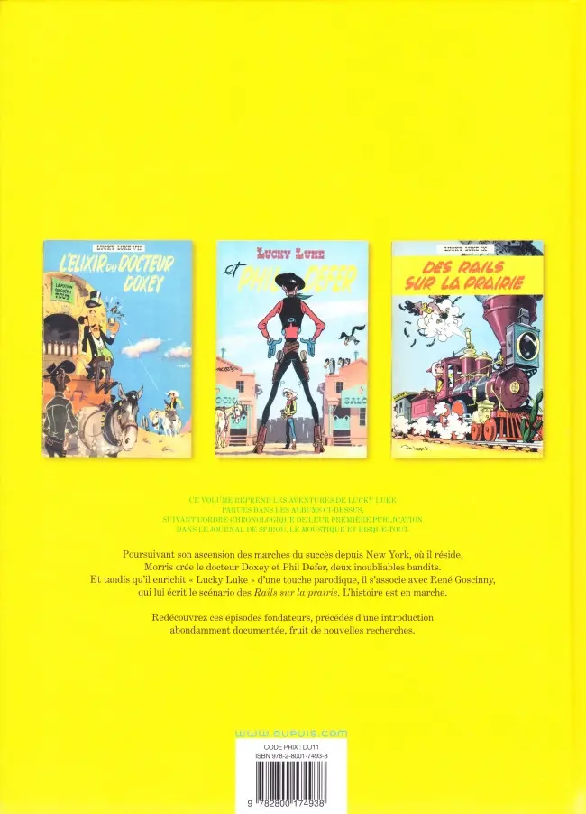Verso de l'album Lucky Luke (2016) L'Intégrale 3