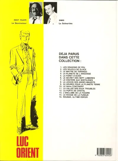 Verso de l'album Luc Orient Tome 15 Roubak - Ultime espoir