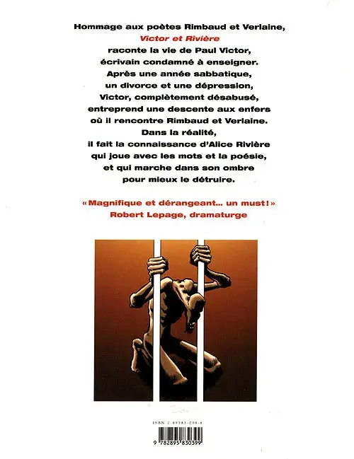 Verso de l'album Victor et Rivière