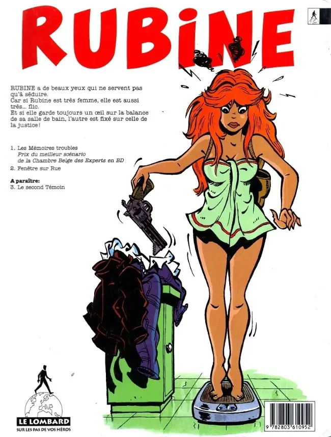Verso de l'album Rubine Tome 2 Fenêtre sur rue