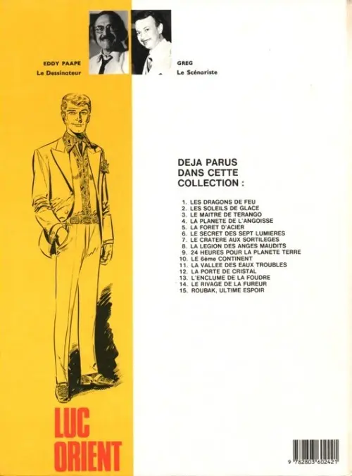 Verso de l'album Luc Orient Tome 8 La légion des anges maudits