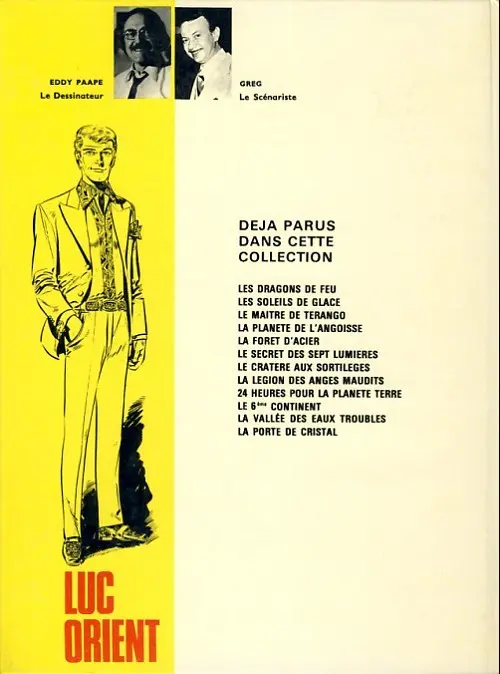 Verso de l'album Luc Orient Tome 11 La vallée des eaux troubles