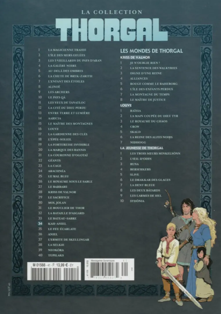 Verso de l'album Thorgal - La collection Tome 41 Kah-Aniel