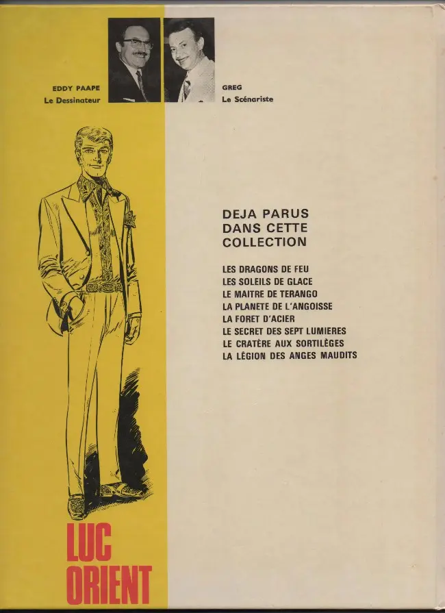 Verso de l'album Luc Orient Tome 9 24 heures pour la planète terre
