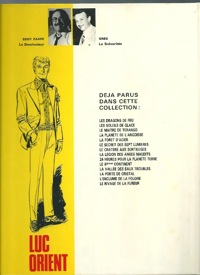 Verso de l'album Luc Orient Tome 11 La vallée des eaux troubles